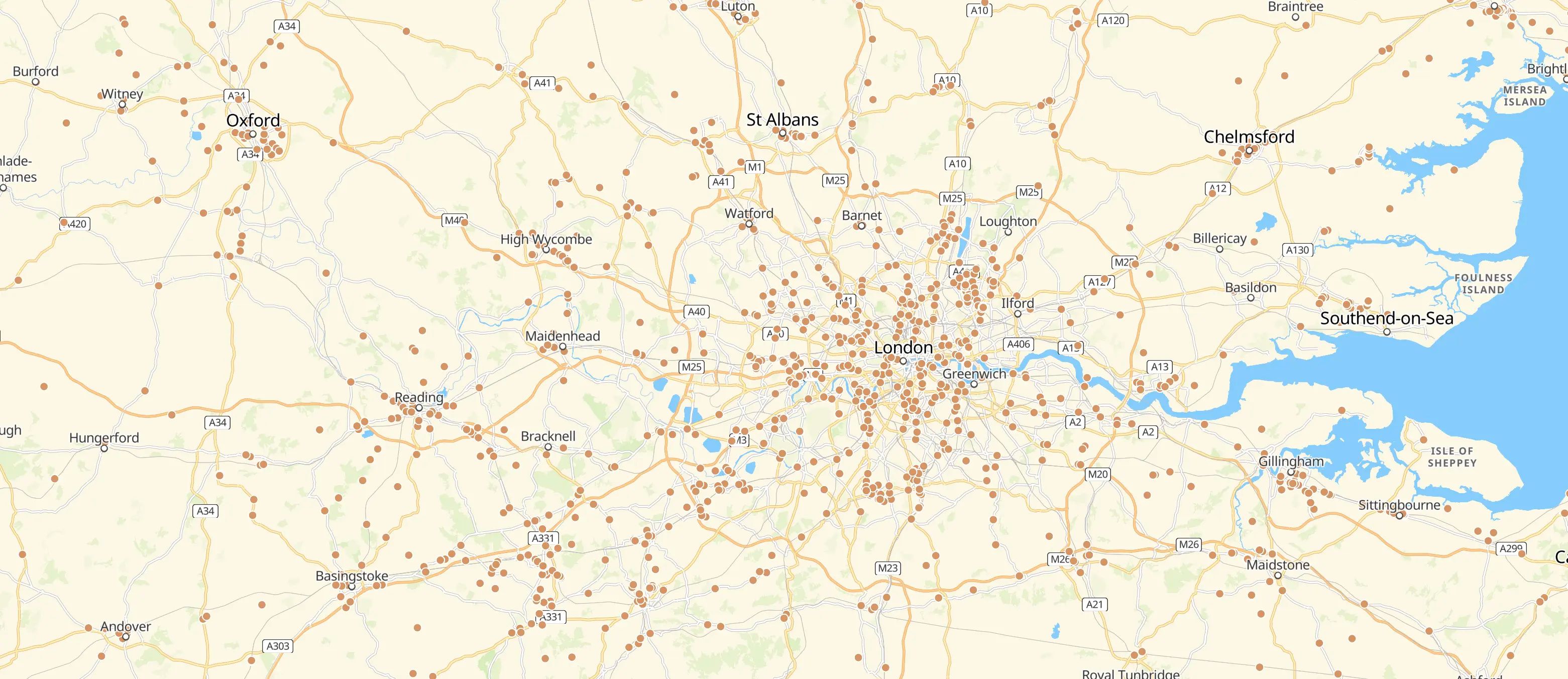 Map with POIs