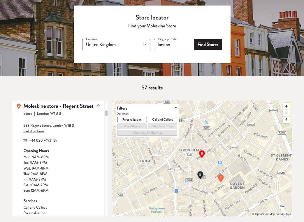 Moleskine Store Locator