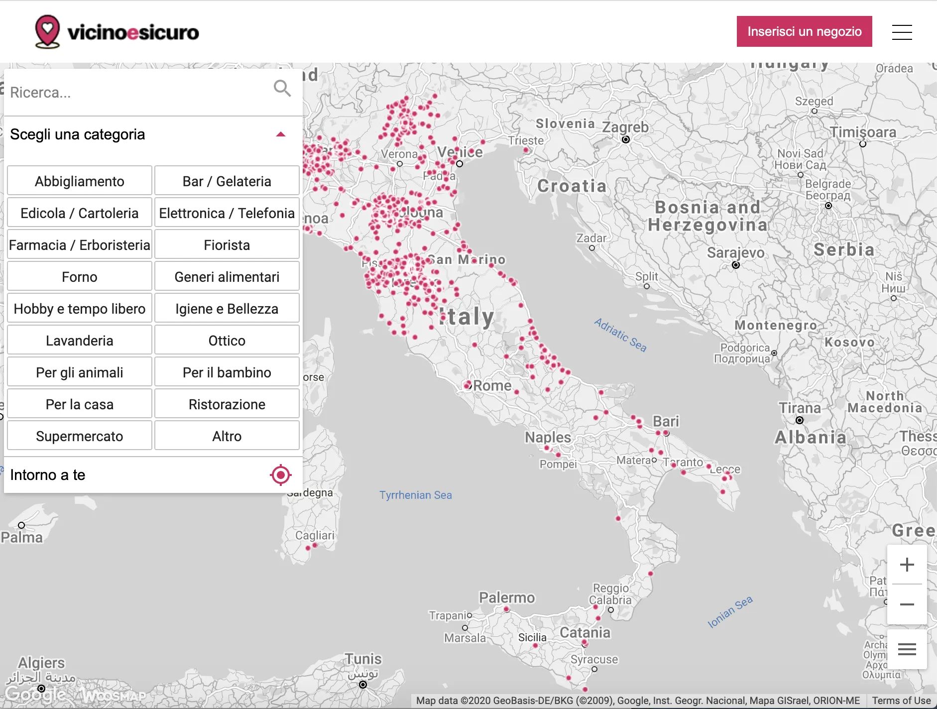 Vicino e securo use Woosmap