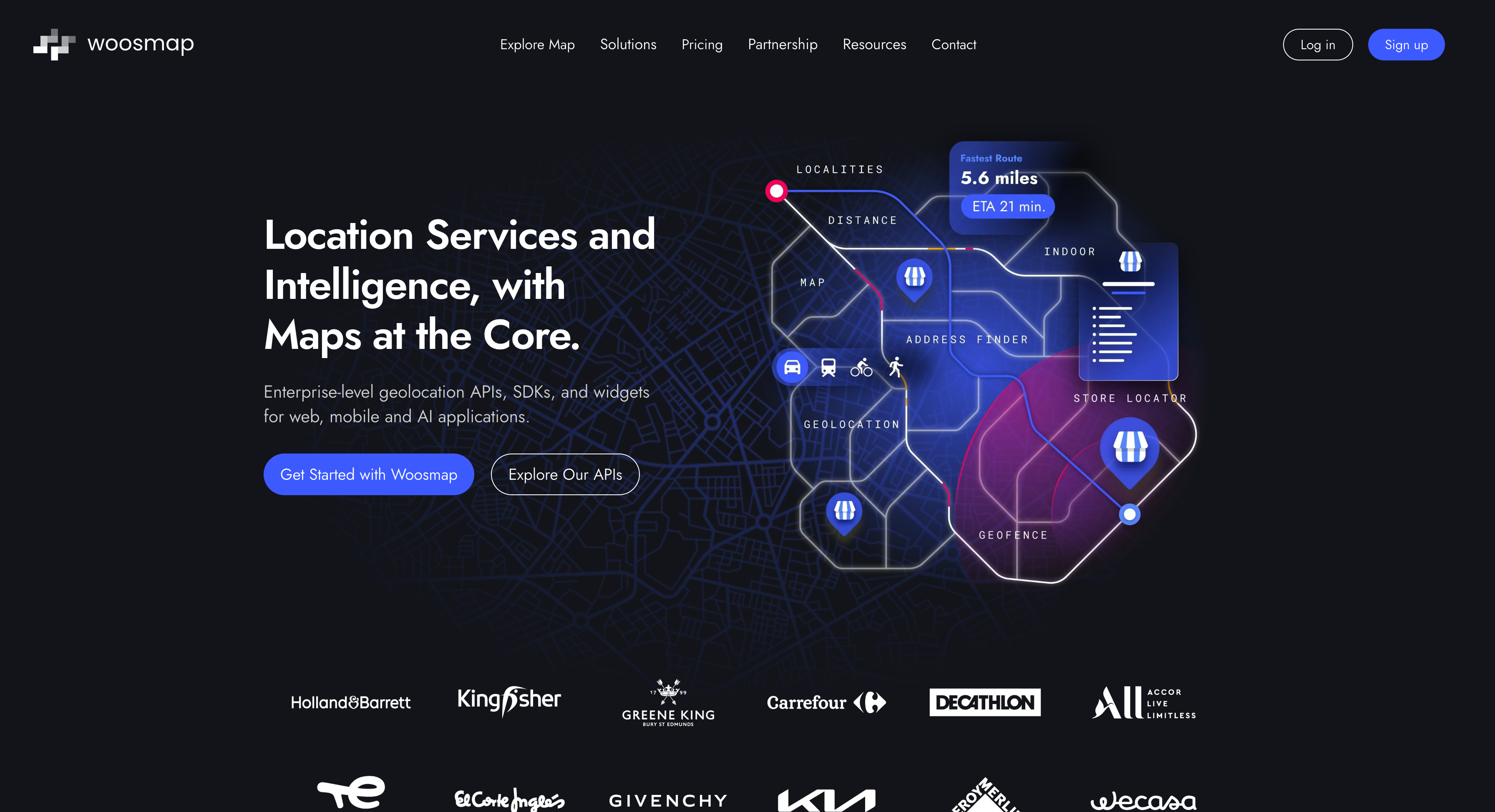 woosmap Location Services and Intelligence